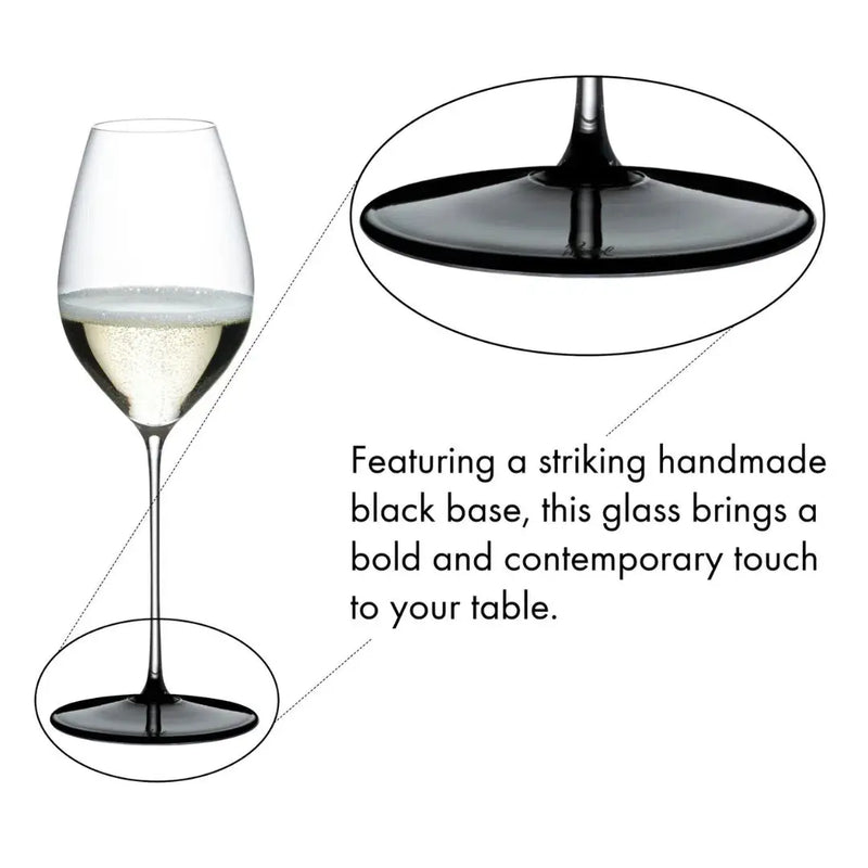 Riedel Fatto A Mano Black Tie Champagne / Sauvignon Blanc Your Store