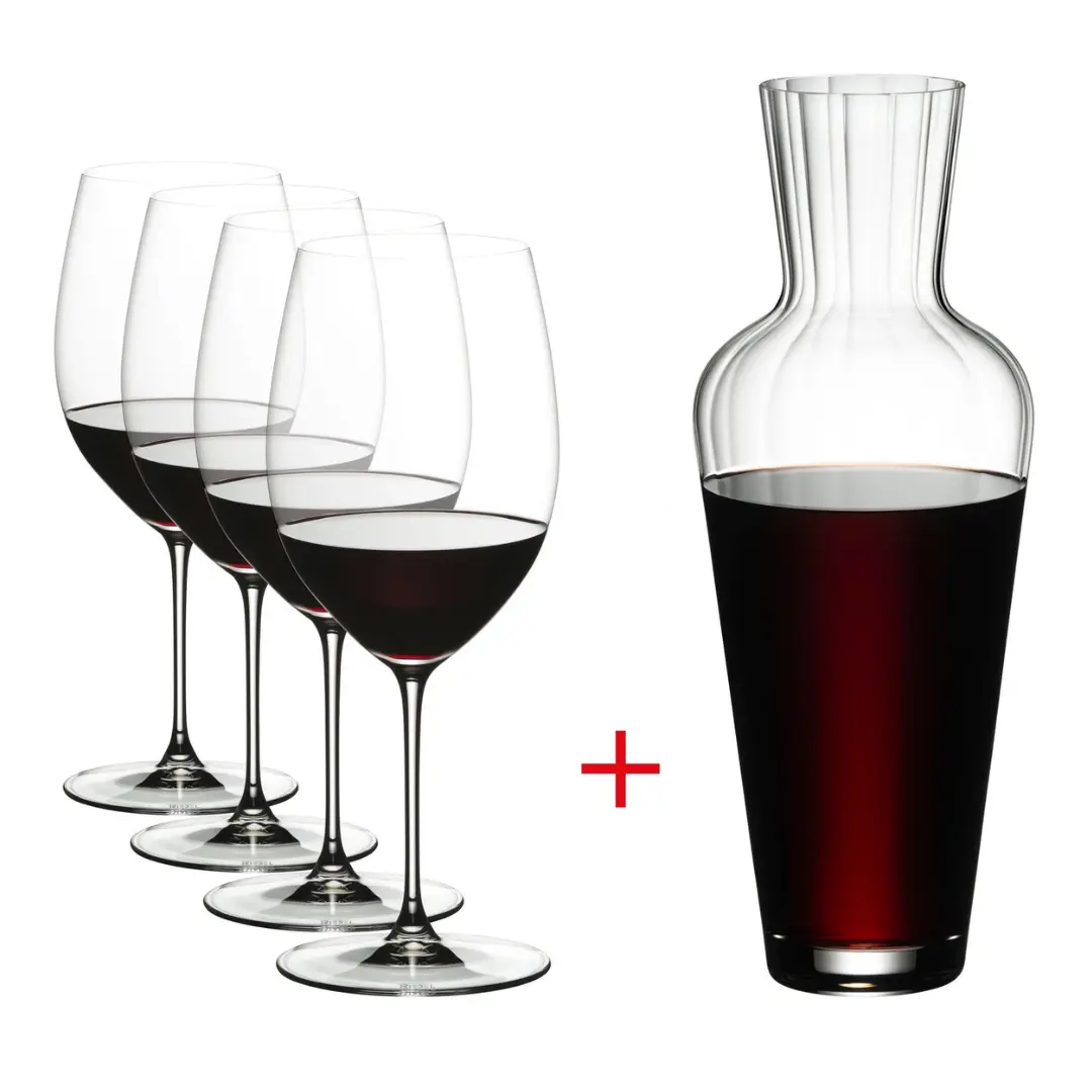Riedel Veritas Cabernet/Merlot + Mosel Decanter - Set of 5 Your Store